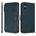 For iPhone XS Max Butterfly Love Flower Multi-card Zipper Wallet Leather Phone Case(Dark Green) - 2