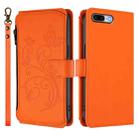 For iPhone 7 Plus / 8 Plus Butterfly Love Flower Multi-card Zipper Wallet Leather Phone Case(Orange) - 2