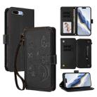 For iPhone 7 Plus / 8 Plus Butterfly Love Flower Multi-card Zipper Wallet Leather Phone Case(Black) - 1