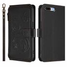 For iPhone 7 Plus / 8 Plus Butterfly Love Flower Multi-card Zipper Wallet Leather Phone Case(Black) - 2