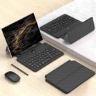 For Honor Magic V3 / Vs3 / V2 / Vs2 / V GKK Integrated Full Coverage Bluetooth Keyboard Leather Case Set with Pen and Mouse(Carbon Fiber Texture) - 1