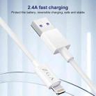 ZGA CB02 2.4A USB to 8 Pin Charging Data Cable, Length:1m(White) - 2