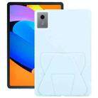For Lenovo Xiaoxin Pad 11 2025 Folding Magnetic Holder Acrylic Leather Back Tablet Case(Sky Blue) - 1