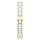18mm Ceramic Quick Release Folding Buckle Stainless Steel Watch Band(Gold) - 3