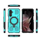 For Samsung Galaxy M36 5G India J-20 Solid Color MagSafe Magnetic TPU+PC Phone Case(Lake Blue) - 2