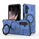 For Samsung Galaxy M36 5G India J-20 Solid Color MagSafe Magnetic TPU+PC Phone Case(Blue) - 1