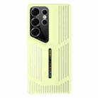 For Samsung Galaxy S25 Ultra 5G Cooling Frosted Translucent Hollow Heat Dissipation Phone Case(Yellow) - 1