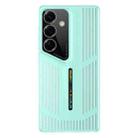 For Samsung Galaxy S25+ 5G Cooling Frosted Translucent Hollow Heat Dissipation Phone Case(Green) - 1