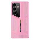 For Samsung Galaxy S25+ 5G Cooling Frosted Translucent Hollow Heat Dissipation Phone Case(Light Red) - 1