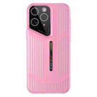 For iPhone 11 Pro Max Cooling Frosted Translucent Hollow Heat Dissipation Phone Case(Light Red) - 1