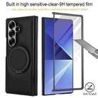 For Samsung Galaxy Z Fold7 5G Folding Rotation Holder MagSafe Film Integrated Leather Phone Case(Black) - 3