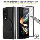 For Samsung Galaxy Z Fold4 Folding Rotation Holder MagSafe Film Integrated Leather Phone Case(Black) - 3