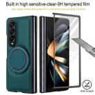 For Samsung Galaxy Z Fold4 Folding Rotation Holder MagSafe Film Integrated Leather Phone Case(Green) - 3