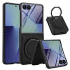 For Samsung Galaxy Z Flip7 5G Folding Rotation Holder MagSafe Film Integrated Leather Phone Case(Black) - 2