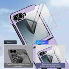 For Samsung Galaxy Z Flip5 Folding Rotation Holder MagSafe Film Integrated Leather Phone Case(Light Purple) - 3