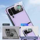 For Samsung Galaxy Z Flip3 5G Folding Rotation Holder MagSafe Film Integrated Leather Phone Case(Light Purple) - 3