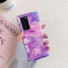 For Huawei P40 Pro / Pro+ Laser Marble Pattern TPU Protective Case(Purple Marble) - 1