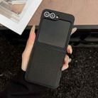 For Samsung Galaxy Z Flip6 Litchi Texture Folding Back Cover Phone Case(Black) - 1