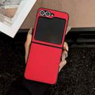 For Samsung Galaxy Z Flip6 Litchi Texture Folding Back Cover Phone Case(Red) - 1