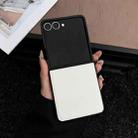 For Samsung Galaxy Z Flip5 Litchi Texture Folding Back Cover Phone Case(White) - 1