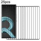 For Lava Agni 2 25pcs Full Glue 9H HD 3D Curved Edge Tempered Glass Film(Black) - 1