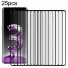 For Lava Agni 3 25pcs Full Glue 9H HD 3D Curved Edge Tempered Glass Film(Black) - 1