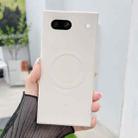 For Google Pixel 7a Solid Color Liquid Silicone MagSafe Magnetic Phone Case(Antique White) - 1