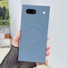 For Google Pixel 7a Solid Color Liquid Silicone MagSafe Magnetic Phone Case(Lavender Grey) - 1