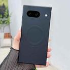 For Google Pixel 8a Solid Color Liquid Silicone MagSafe Magnetic Phone Case(Black) - 1