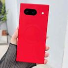 For Google Pixel 8a Solid Color Liquid Silicone MagSafe Magnetic Phone Case(Red) - 1