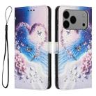 For iPhone 17 Pro Max Color Drawing Pattern Leather Phone Case(Love Butterfly) - 3