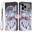 For iPhone 17 Pro Max Color Drawing Pattern Leather Phone Case(Flower Wind Chime) - 3