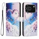 For iPhone 17 Pro Color Drawing Pattern Leather Phone Case(Love Butterfly) - 3