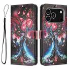 For iPhone 17 Pro Color Drawing Pattern Leather Phone Case(Butterfly Tree) - 3