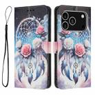 For iPhone 17 Pro Color Drawing Pattern Leather Phone Case(Flower Wind Chime) - 3