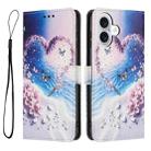 For iPhone 17 Color Drawing Pattern Leather Phone Case(Love Butterfly) - 3
