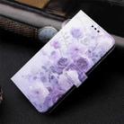For iPhone 17 Color Drawing Pattern Leather Phone Case(Purple Rose) - 2
