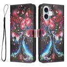 For iPhone 17 Color Drawing Pattern Leather Phone Case(Butterfly Tree) - 3