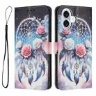 For iPhone 17 Color Drawing Pattern Leather Phone Case(Flower Wind Chime) - 3