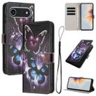For iPhone 17 Air Color Drawing Pattern Leather Phone Case(Two Butterflies) - 1