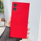 For Samsung Galaxy A05 Solid Color Liquid Silicone MagSafe Magnetic Phone Case(Red) - 1