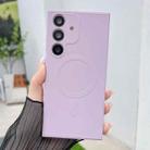 For Samsung Galaxy A26 5G Solid Color Liquid Silicone MagSafe Magnetic Phone Case(Grass Purple) - 1