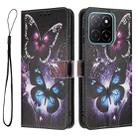 For Honor X6c 4G Color Drawing Pattern Leather Phone Case(Two Butterflies) - 3