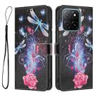 For Honor X6c 4G Color Drawing Pattern Leather Phone Case(Dragonfly) - 3