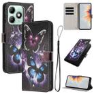 For itel A90 Color Drawing Pattern Leather Phone Case(Two Butterflies) - 1