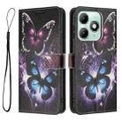 For itel A90 Color Drawing Pattern Leather Phone Case(Two Butterflies) - 3