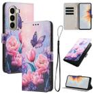 For itel A95 5G Color Drawing Pattern Leather Phone Case(Pink Butterfly) - 1