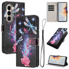 For itel A95 5G Color Drawing Pattern Leather Phone Case(Dragonfly) - 1