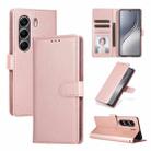 For Tecno Camon 40 4G 3-Card Slots Multifunctional Leather Phone Case(Rose Gold) - 1