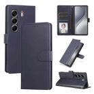 For Tecno Camon 40 4G 3-Card Slots Multifunctional Leather Phone Case(Dark Blue) - 1